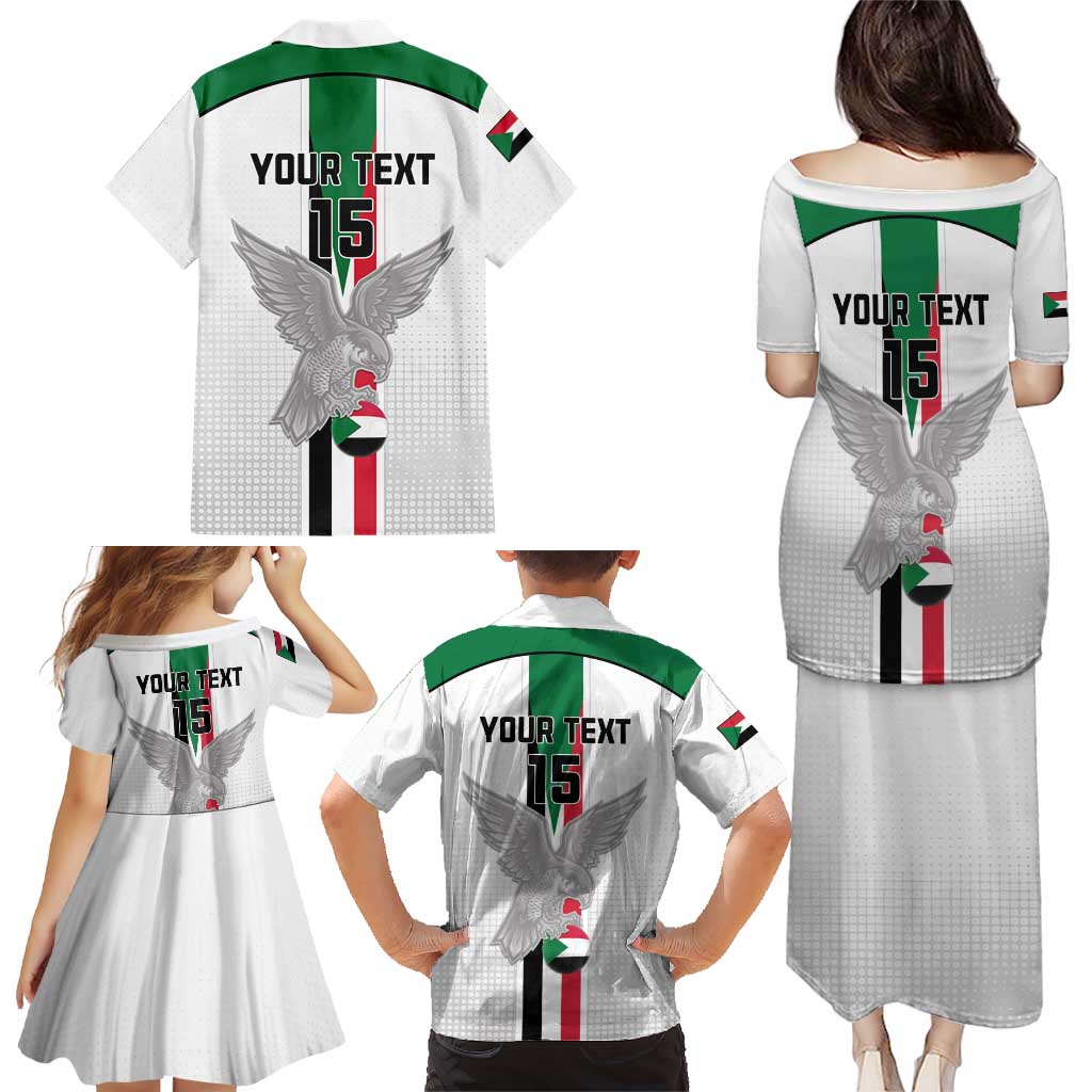 Custom Sudan Football Family Matching Puletasi and Hawaiian Shirt Go Champions Falcons of Jediane - Wonder Print Shop