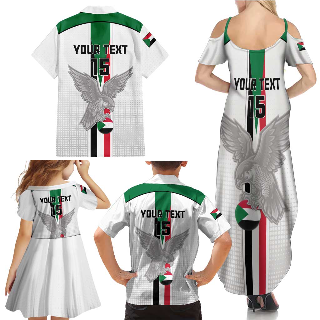 Custom Sudan Football Family Matching Summer Maxi Dress and Hawaiian Shirt Go Champions Falcons of Jediane - Wonder Print Shop