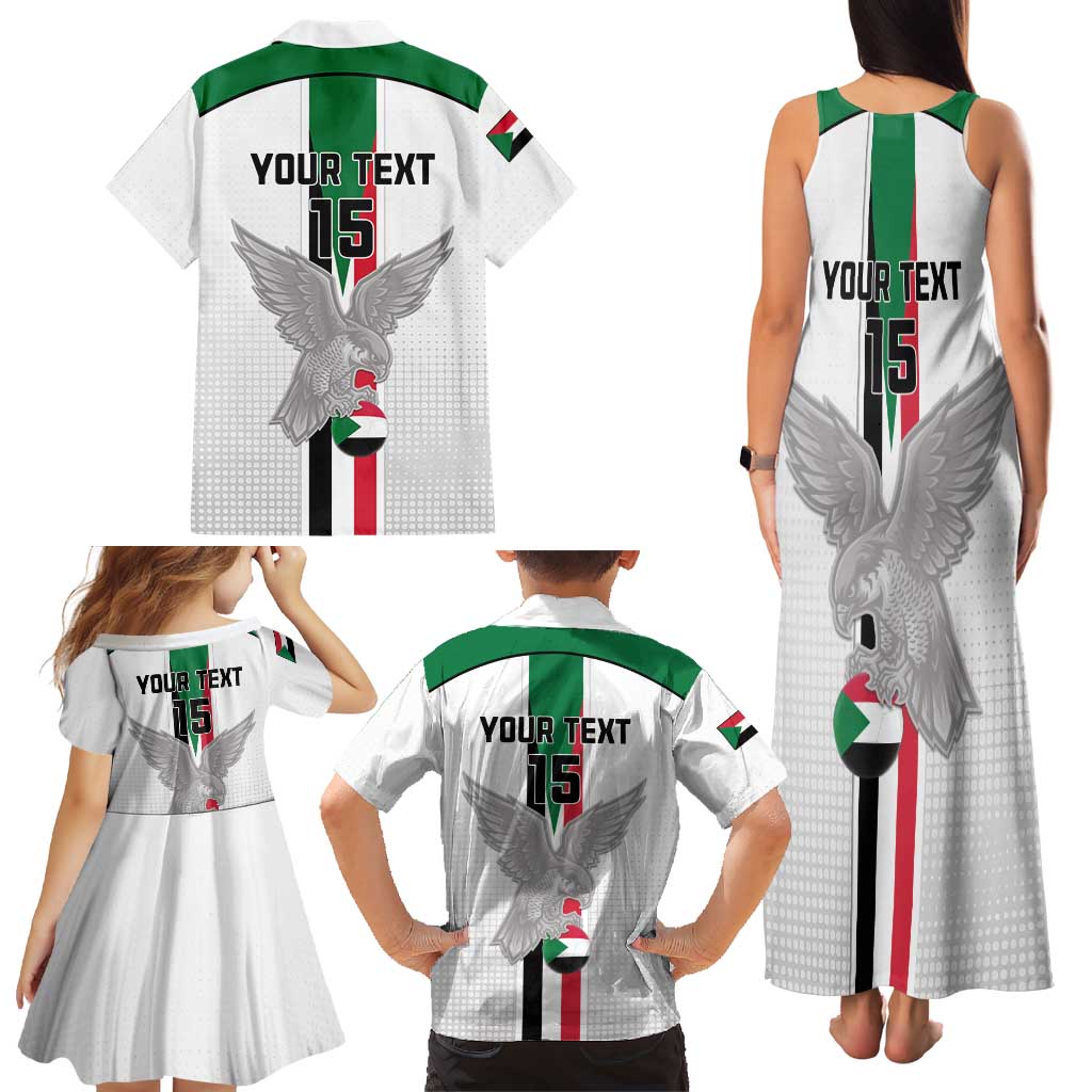 Custom Sudan Football Family Matching Tank Maxi Dress and Hawaiian Shirt Go Champions Falcons of Jediane - Wonder Print Shop