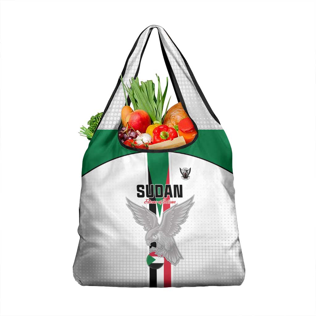 Sudan Football Grocery Bag Go Champions Falcons of Jediane - Wonder Print Shop