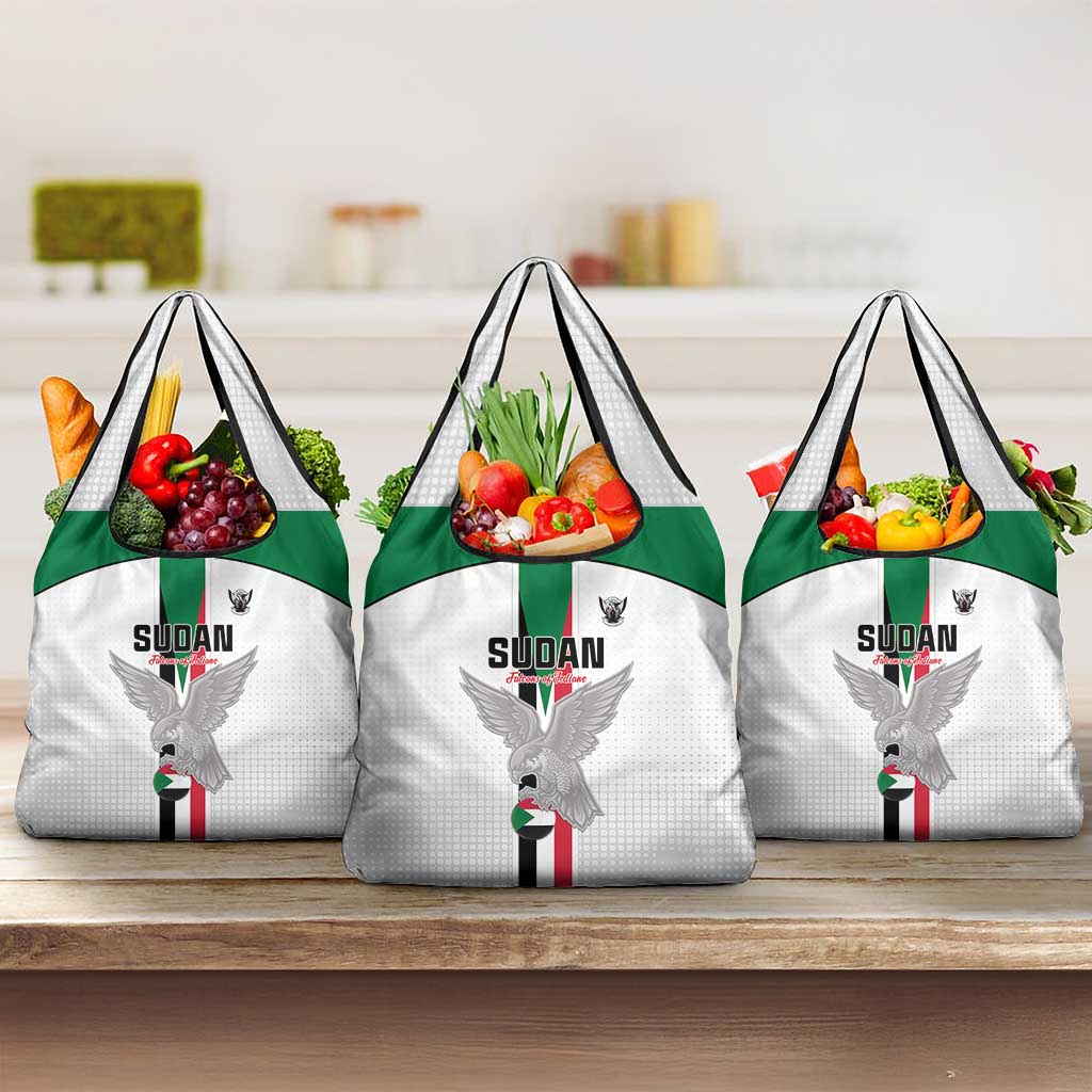 Sudan Football Grocery Bag Go Champions Falcons of Jediane - Wonder Print Shop