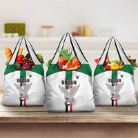 Sudan Football Grocery Bag Go Champions Falcons of Jediane - Wonder Print Shop