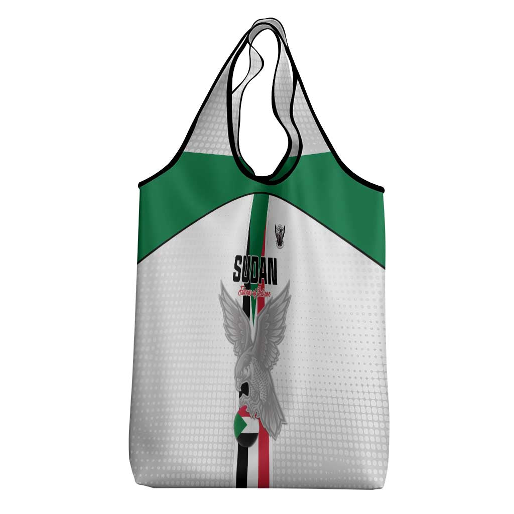 Sudan Football Grocery Bag Go Champions Falcons of Jediane - Wonder Print Shop