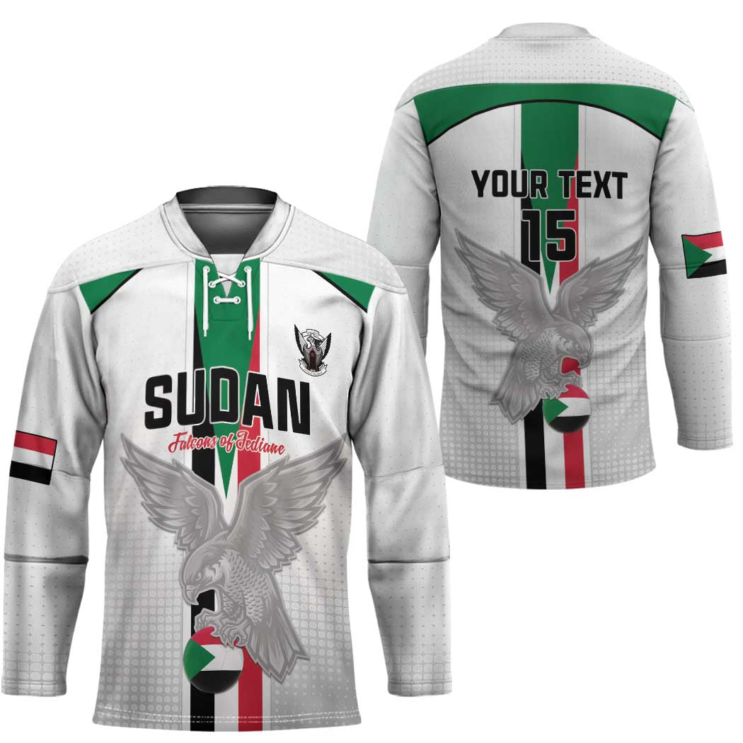 Custom Sudan Football Hockey Jersey Go Champions Falcons of Jediane - Wonder Print Shop