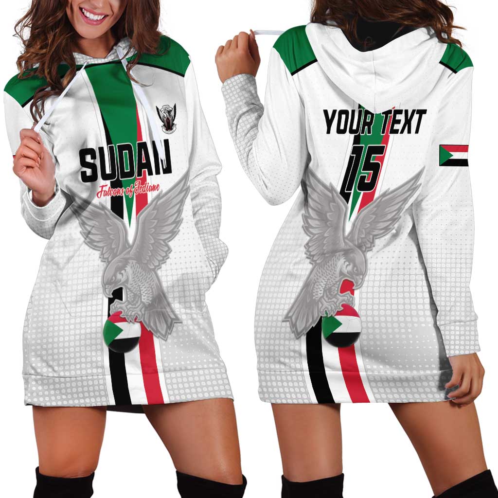 Custom Sudan Football Hoodie Dress Go Champions Falcons of Jediane - Wonder Print Shop