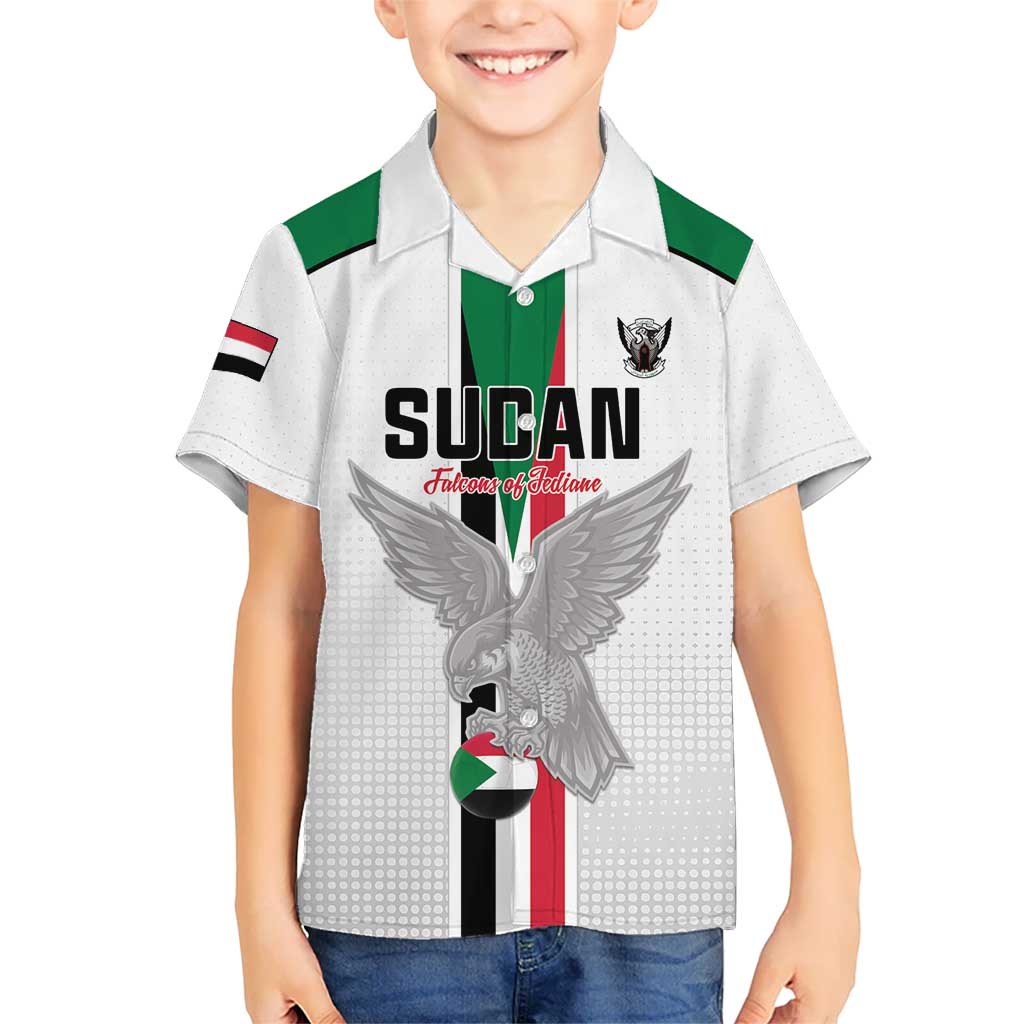 Custom Sudan Football Kid Hawaiian Shirt Go Champions Falcons of Jediane - Wonder Print Shop
