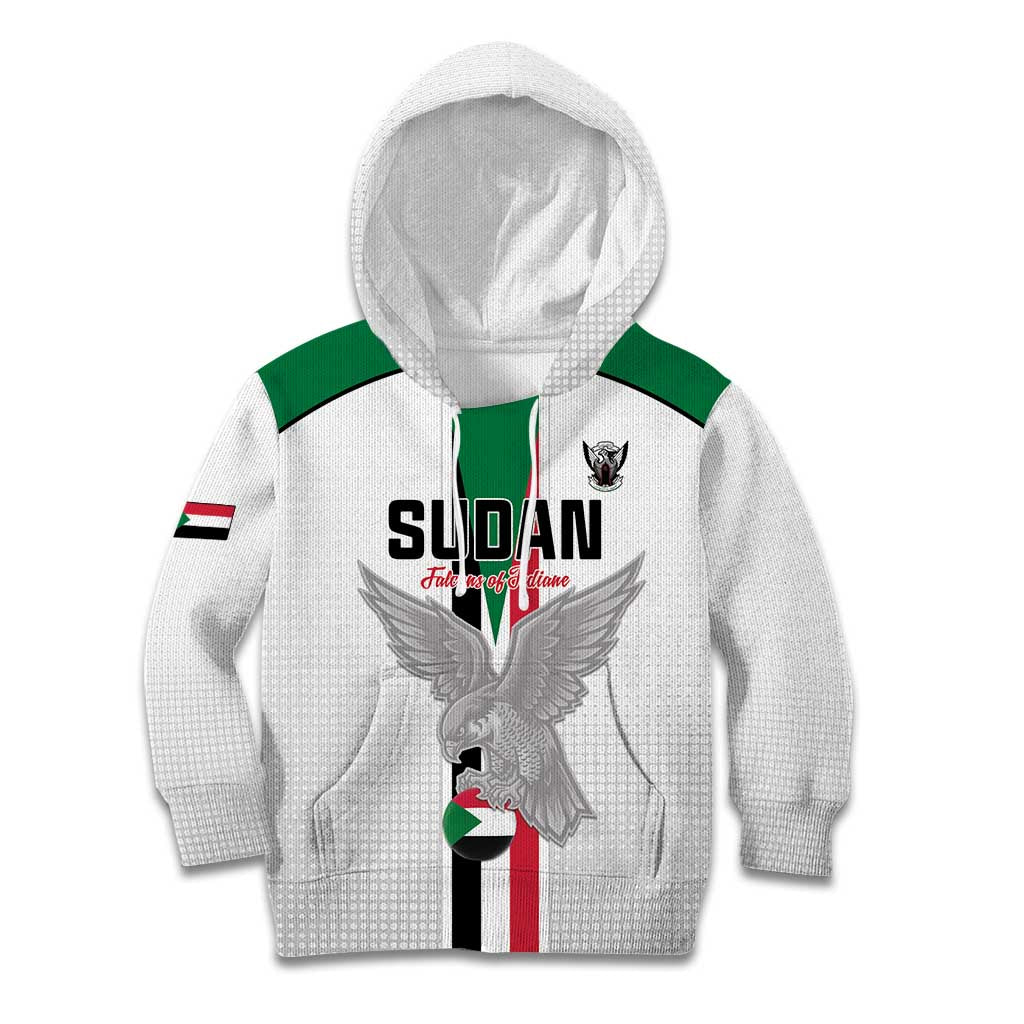 Custom Sudan Football Kid Hoodie Go Champions Falcons of Jediane - Wonder Print Shop