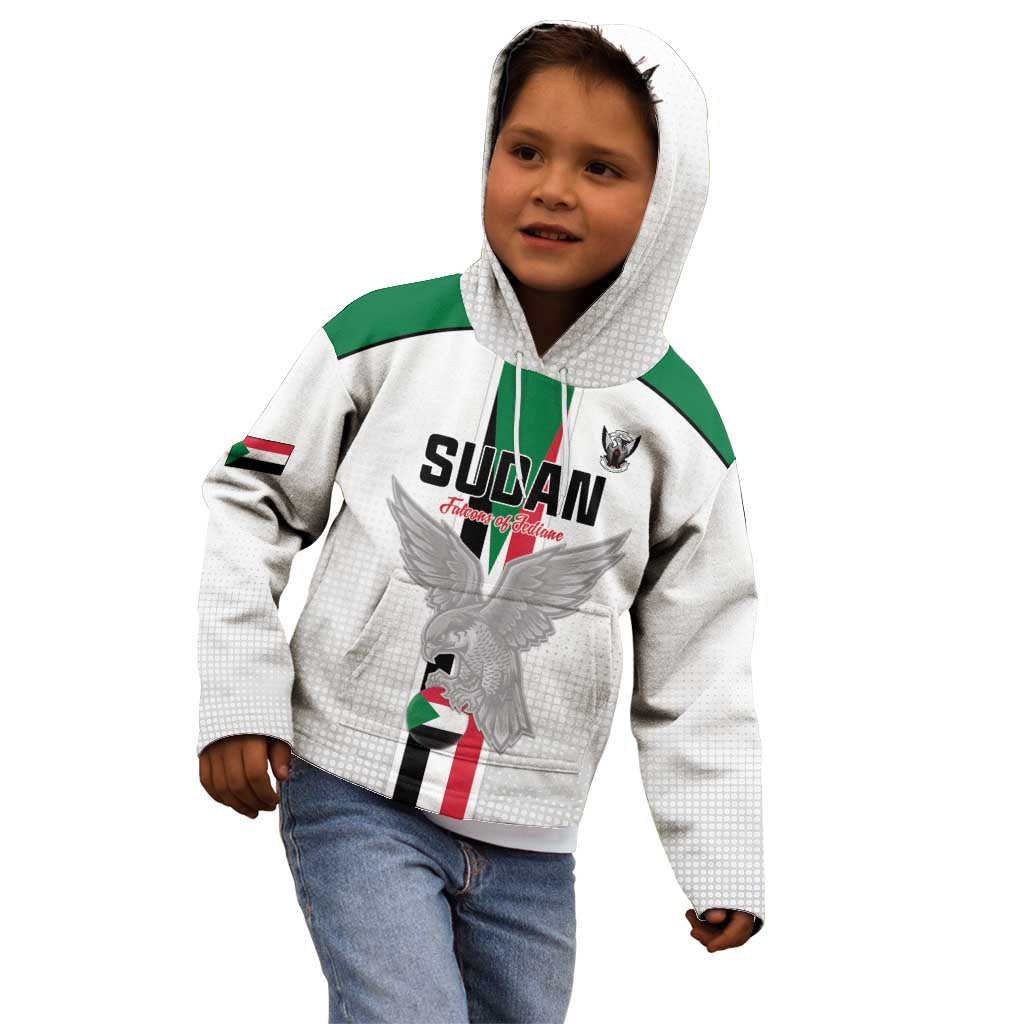Custom Sudan Football Kid Hoodie Go Champions Falcons of Jediane - Wonder Print Shop