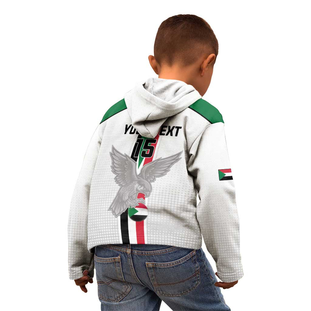 Custom Sudan Football Kid Hoodie Go Champions Falcons of Jediane - Wonder Print Shop
