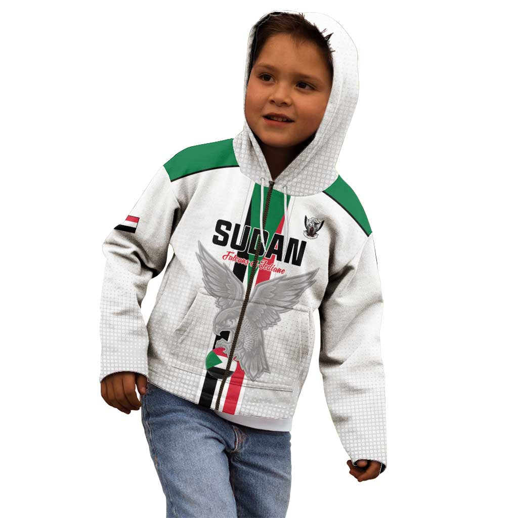 Custom Sudan Football Kid Hoodie Go Champions Falcons of Jediane - Wonder Print Shop