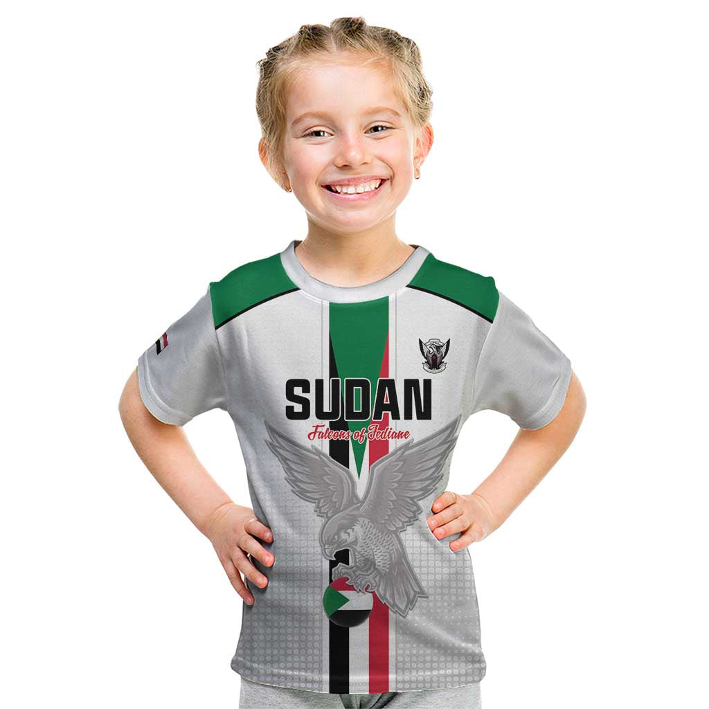 Custom Sudan Football Kid T Shirt Go Champions Falcons of Jediane - Wonder Print Shop