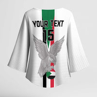 Custom Sudan Football Kimono Sleeve Blouse Go Champions Falcons of Jediane - Wonder Print Shop