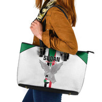 Sudan Football Leather Tote Bag Go Champions Falcons of Jediane - Wonder Print Shop