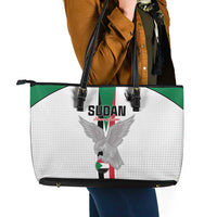 Sudan Football Leather Tote Bag Go Champions Falcons of Jediane - Wonder Print Shop