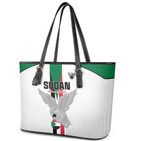 Sudan Football Leather Tote Bag Go Champions Falcons of Jediane - Wonder Print Shop