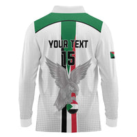 Custom Sudan Football Long Sleeve Polo Shirt Go Champions Falcons of Jediane - Wonder Print Shop