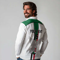 Custom Sudan Football Long Sleeve Polo Shirt Go Champions Falcons of Jediane - Wonder Print Shop