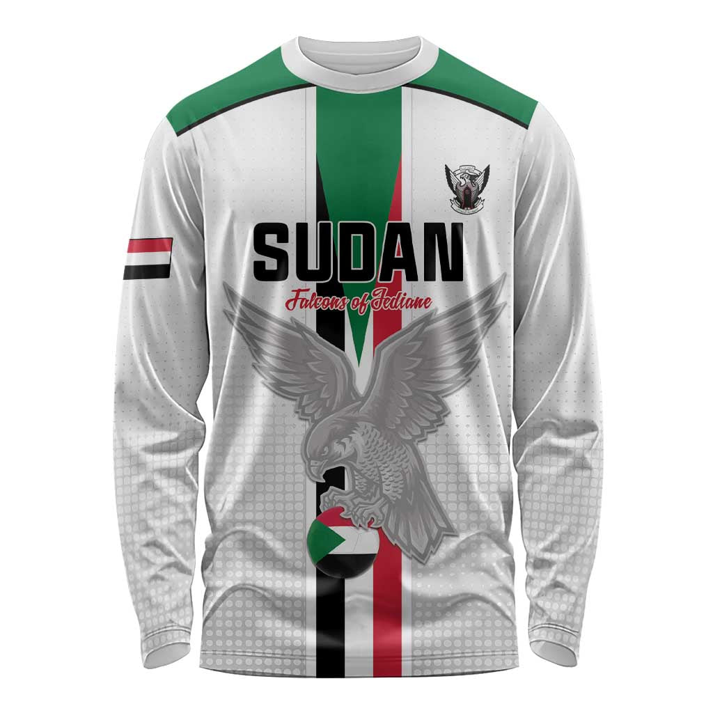 Custom Sudan Football Long Sleeve Shirt Go Champions Falcons of Jediane - Wonder Print Shop