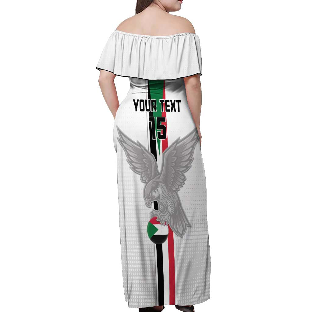 Custom Sudan Football Off Shoulder Maxi Dress Go Champions Falcons of Jediane - Wonder Print Shop