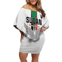Custom Sudan Football Off Shoulder Short Dress Go Champions Falcons of Jediane - Wonder Print Shop