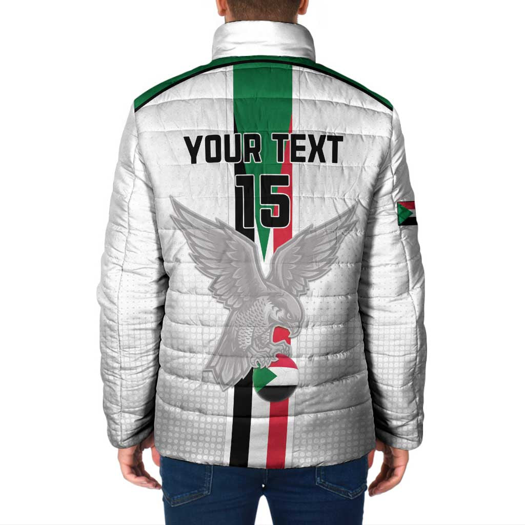 Custom Sudan Football Padded Jacket Go Champions Falcons of Jediane - Wonder Print Shop