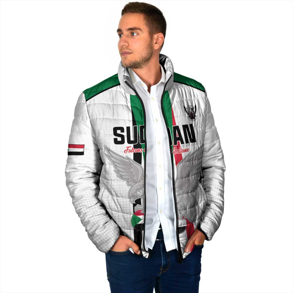 Custom Sudan Football Padded Jacket Go Champions Falcons of Jediane - Wonder Print Shop