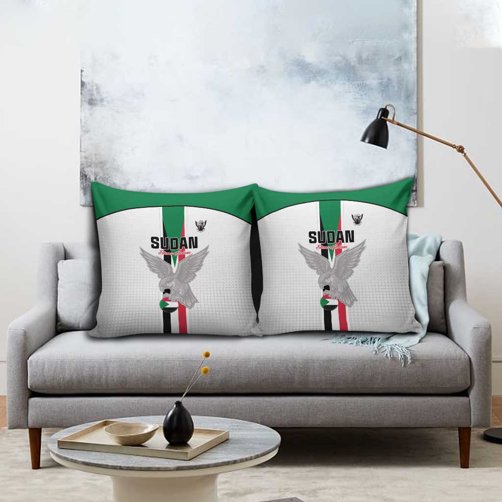 Sudan Football Pillow Cover Go Champions Falcons of Jediane - Wonder Print Shop