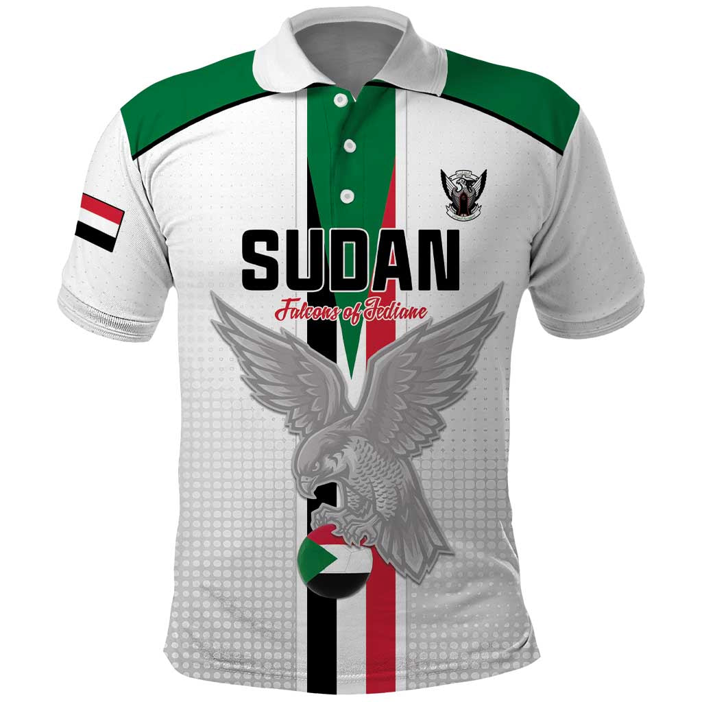 Custom Sudan Football Polo Shirt Go Champions Falcons of Jediane - Wonder Print Shop