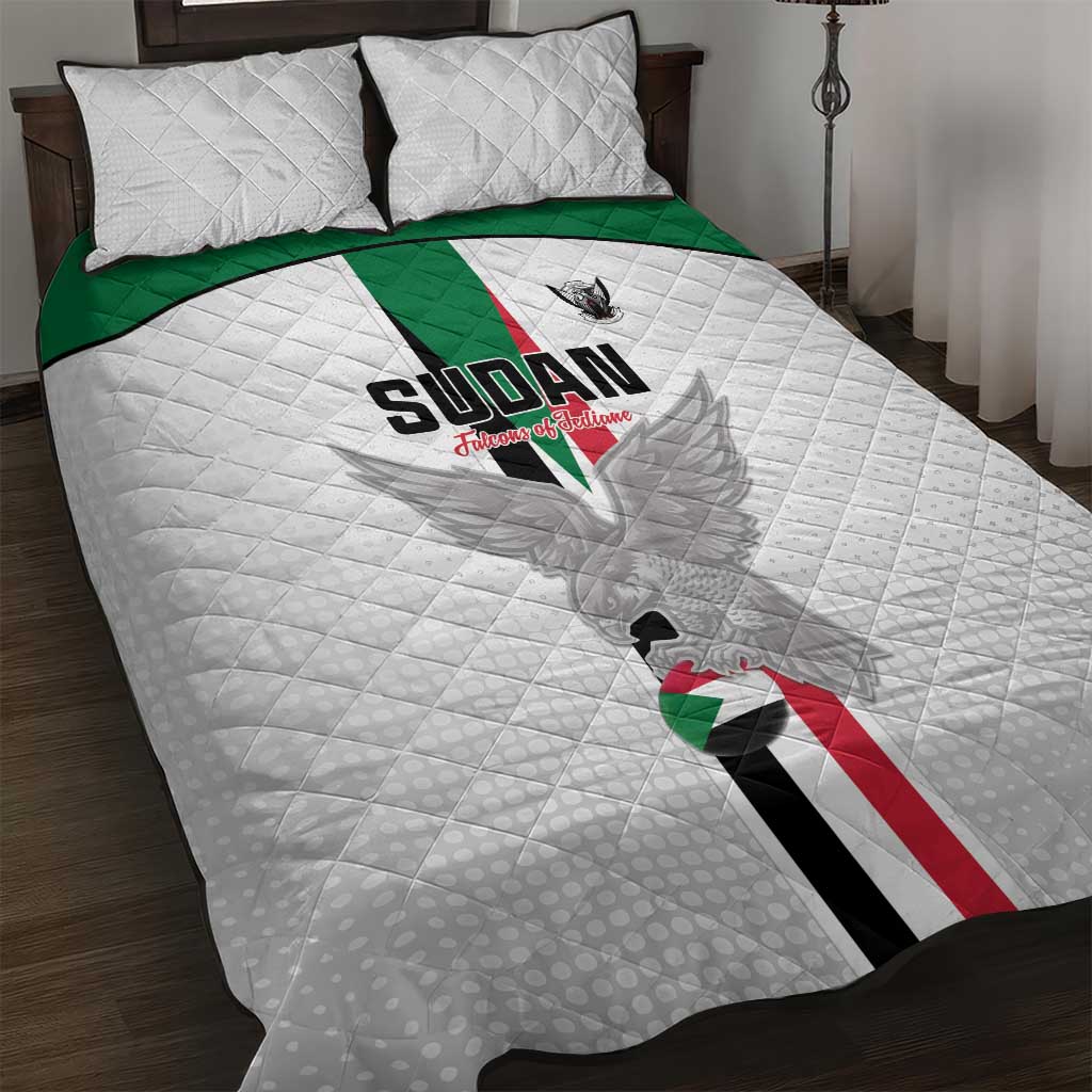 Sudan Football Quilt Bed Set Go Champions Falcons of Jediane - Wonder Print Shop