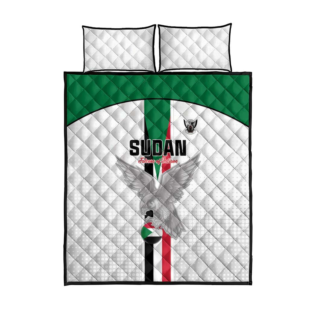 Sudan Football Quilt Bed Set Go Champions Falcons of Jediane - Wonder Print Shop