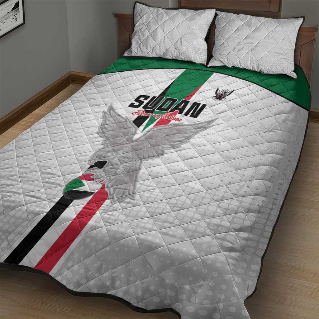 Sudan Football Quilt Bed Set Go Champions Falcons of Jediane - Wonder Print Shop