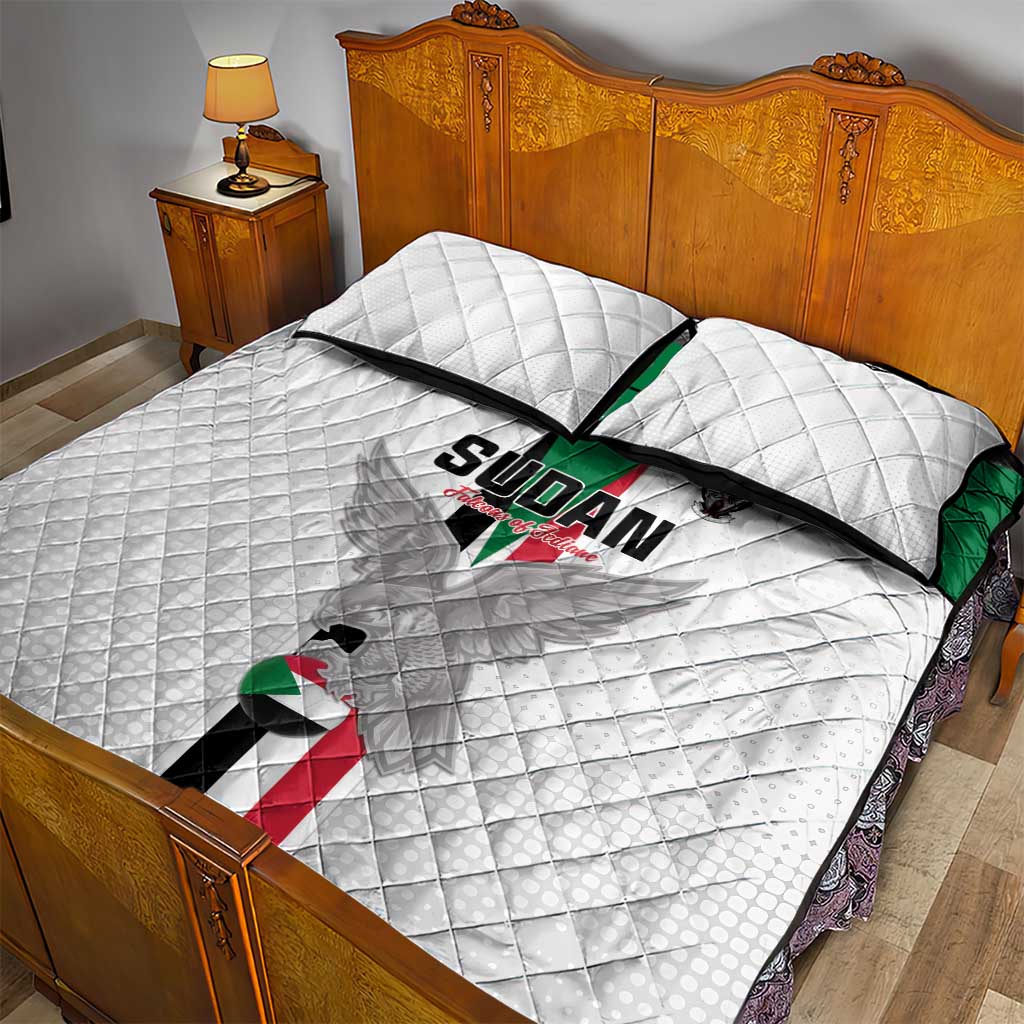 Sudan Football Quilt Bed Set Go Champions Falcons of Jediane - Wonder Print Shop