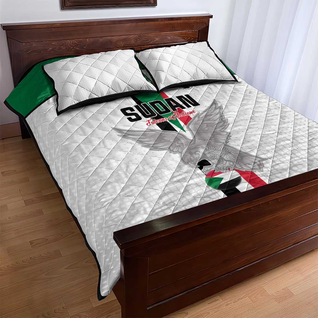 Sudan Football Quilt Bed Set Go Champions Falcons of Jediane - Wonder Print Shop