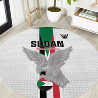Sudan Football Round Carpet Go Champions Falcons of Jediane - Wonder Print Shop