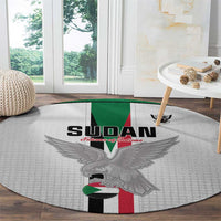 Sudan Football Round Carpet Go Champions Falcons of Jediane - Wonder Print Shop