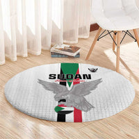 Sudan Football Round Carpet Go Champions Falcons of Jediane - Wonder Print Shop