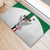 Sudan Football Rubber Doormat Go Champions Falcons of Jediane - Wonder Print Shop