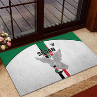 Sudan Football Rubber Doormat Go Champions Falcons of Jediane - Wonder Print Shop