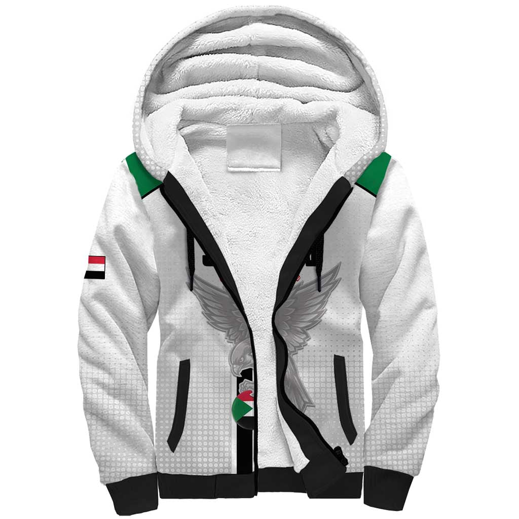 Custom Sudan Football Sherpa Hoodie Go Champions Falcons of Jediane - Wonder Print Shop