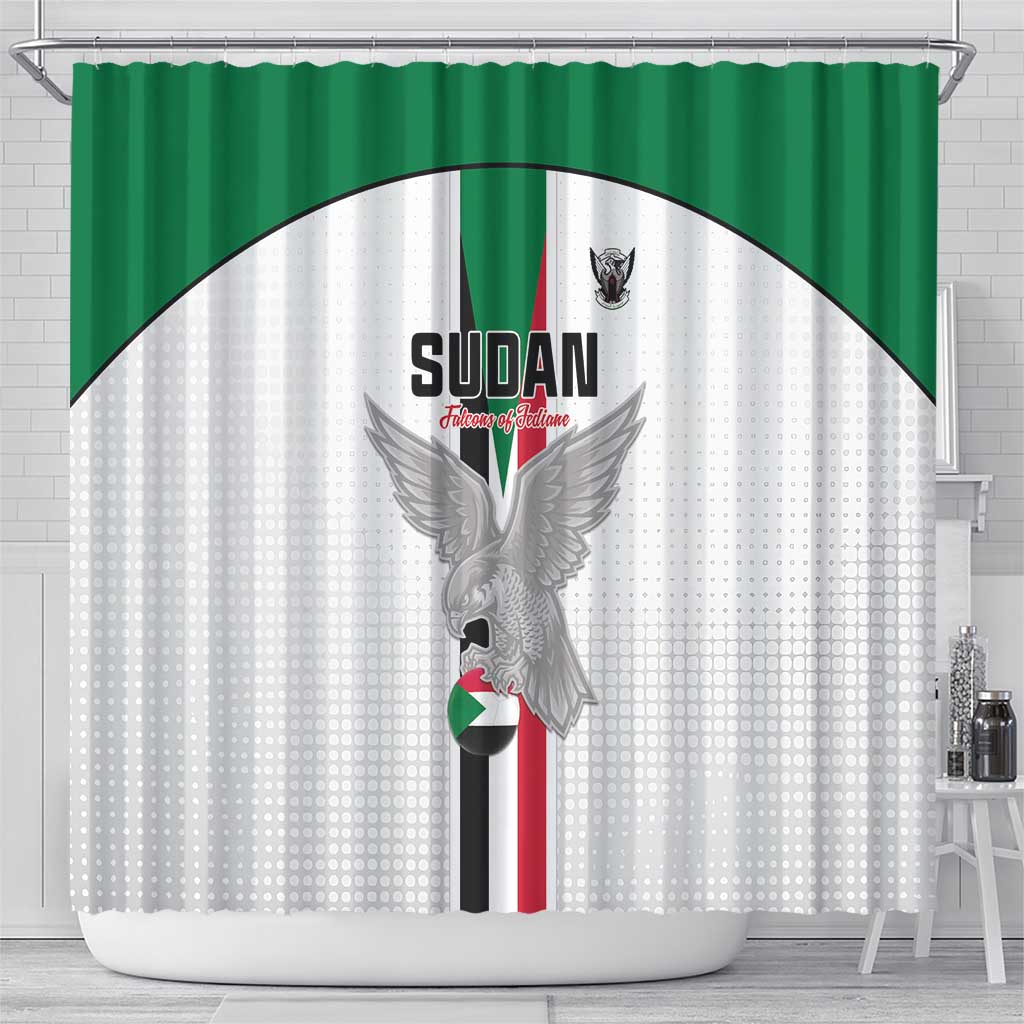 Sudan Football Shower Curtain Go Champions Falcons of Jediane - Wonder Print Shop