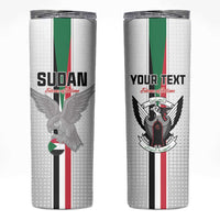 Custom Sudan Football Skinny Tumbler Go Champions Falcons of Jediane - Wonder Print Shop