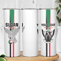 Custom Sudan Football Skinny Tumbler Go Champions Falcons of Jediane - Wonder Print Shop