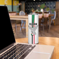 Custom Sudan Football Skinny Tumbler Go Champions Falcons of Jediane - Wonder Print Shop