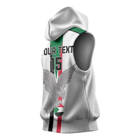 Custom Sudan Football Sleeveless Hoodie Go Champions Falcons of Jediane - Wonder Print Shop