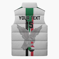 Custom Sudan Football Sleeveless Puffer Jacket Go Champions Falcons of Jediane - Wonder Print Shop