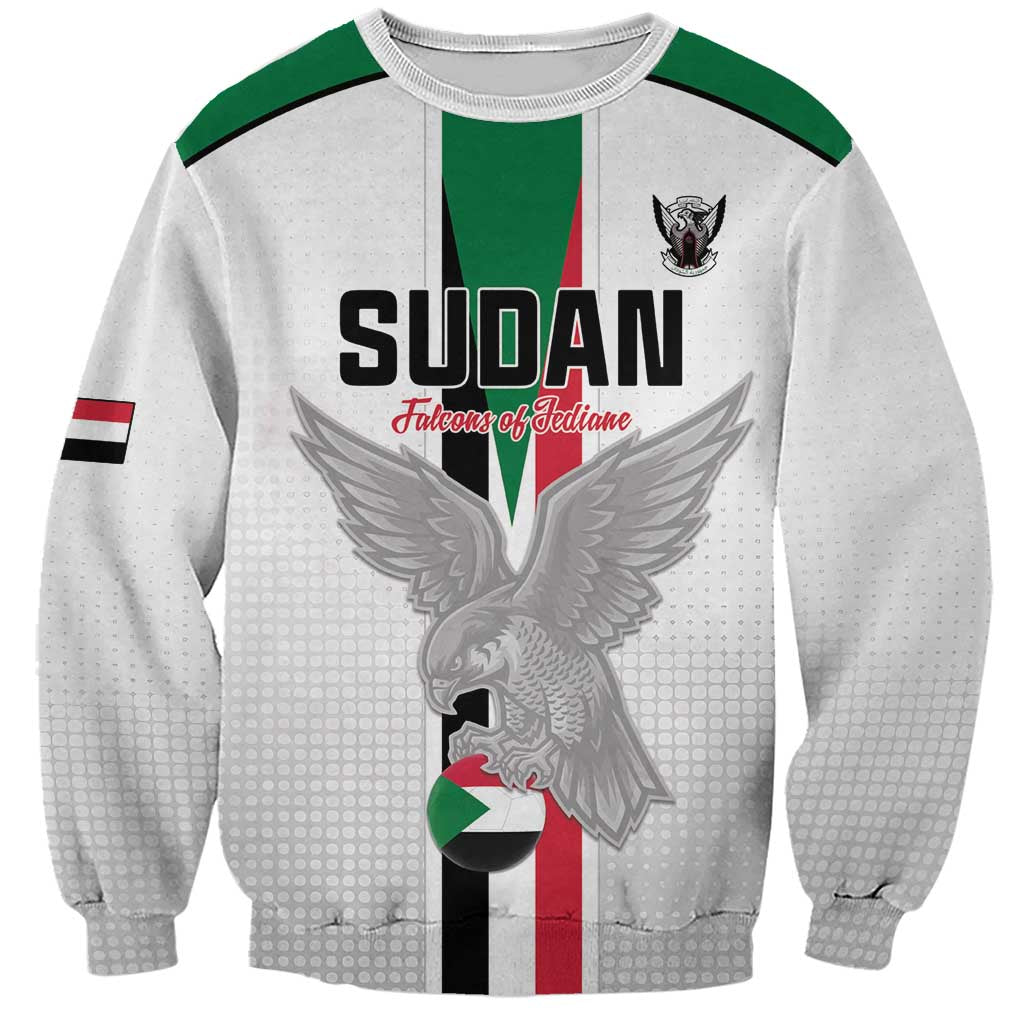 Custom Sudan Football Sweatshirt Go Champions Falcons of Jediane - Wonder Print Shop