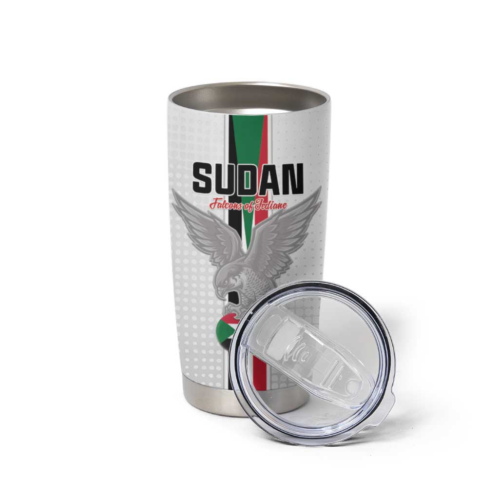 Custom Sudan Football Tumbler Cup Go Champions Falcons of Jediane - Wonder Print Shop