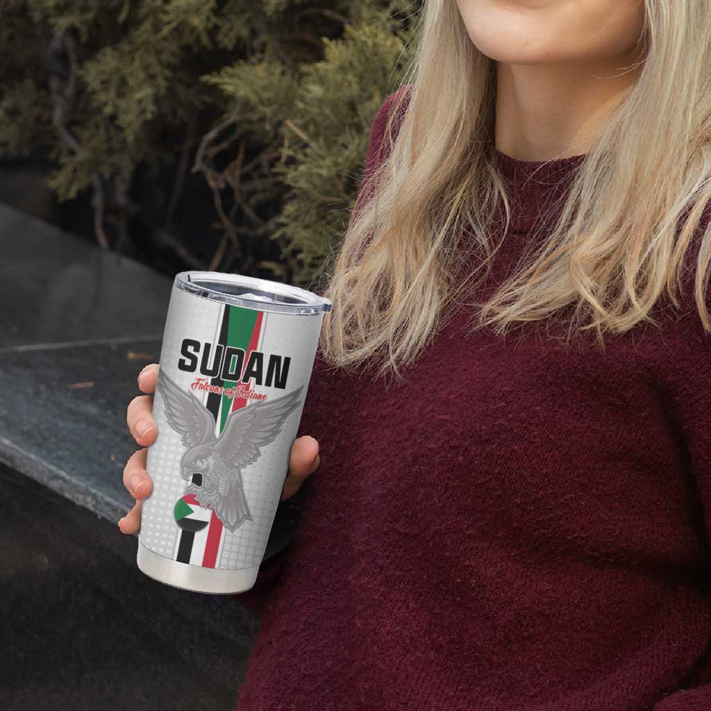 Custom Sudan Football Tumbler Cup Go Champions Falcons of Jediane - Wonder Print Shop