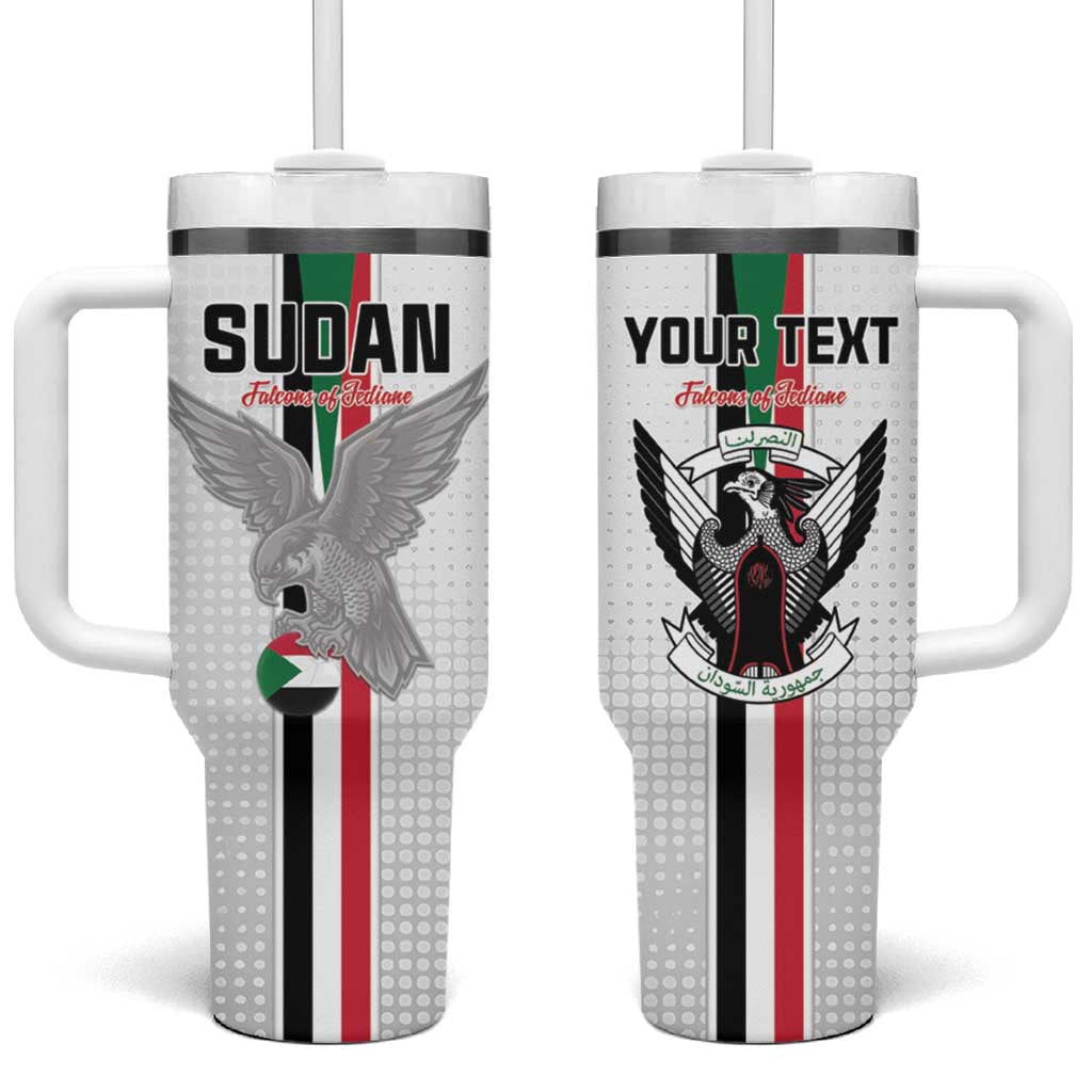 Custom Sudan Football Tumbler With Handle Go Champions Falcons of Jediane - Wonder Print Shop