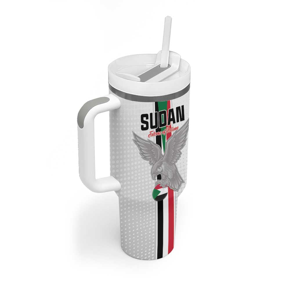 Custom Sudan Football Tumbler With Handle Go Champions Falcons of Jediane - Wonder Print Shop